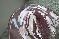 Large Vintage ADAM JABLONSKI Art Glass Bowl SIGNED