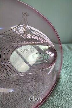 Large Vintage ADAM JABLONSKI Art Glass Bowl SIGNED