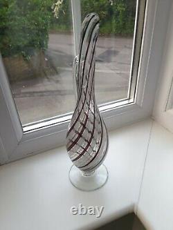 Large Vintage Murano Mezza Filigrana art glass Ewer C1960's