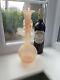 Large Vintage Murano Pink Opalescent Art Glass Vase With Applied Decoration