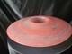 Large pink art glass bowl, Vasart Scottish Glass Vase/candle Hold, unmaked, 38cm
