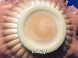 Light Pink/Yellow Art Glass 10 Antique Bride's Basket Vintage Center Bowl (6)