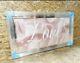 Liquid Glass Art, LOVE Print In Blush Pink Chrome Framed picture 125cmx75cm