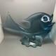 Livio Seguso Alexandrite Murano Pink & Blue Sommerso Art Glass Fish Sculpture