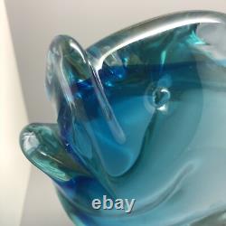 Livio Seguso Alexandrite Murano Pink & Blue Sommerso Art Glass Fish Sculpture