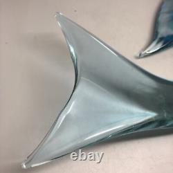 Livio Seguso Alexandrite Murano Pink & Blue Sommerso Art Glass Fish Sculpture