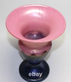 Loetz Ausfuhrung Pink & Blue Oil Spot Vase