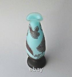 Loetz Cameo Glass Richard Paris Bud Vase, Original Retail Label to Base, Perfect