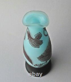 Loetz Cameo Glass Richard Paris Bud Vase, Original Retail Label to Base, Perfect