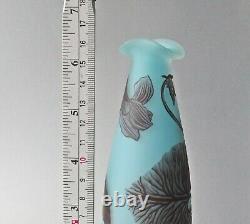 Loetz Cameo Glass Richard Paris Bud Vase, Original Retail Label to Base, Perfect