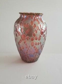 Loetz Vase in Rare Pink Diaspora Decor