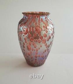 Loetz Vase in Rare Pink Diaspora Decor