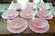 Lot 16 Pieces FRATELLI TOSO Murano Italy OVERSHOT Shell Bowls & Plates PINK Set