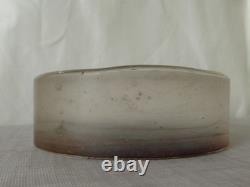 Lovely Helen Slater Contemporary Studio Art Glass Pinkish Mix with Trees Signed