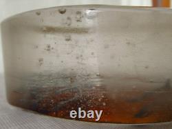 Lovely Helen Slater Contemporary Studio Art Glass Pinkish Mix with Trees Signed