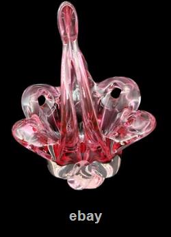 Lovely Vintage Murano Glass Basket Vase