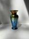 Lundberg Studios Iridescent Swirl Art Glass Van Gogh Evening Star Sky Vase 1999