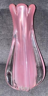 MAGNIFICENT MURANO Pink Opalino Opalescent Glass Vase