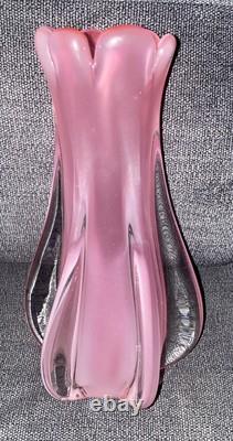 MAGNIFICENT MURANO Pink Opalino Opalescent Glass Vase