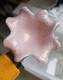 MCM Alfredo Barbini Murano Bullicante Pink Bowl Gold Leaf Inclusions 1950s RARE