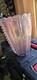 MCM Barovier Toso Murano Pink Iridescent Art Glass Vase Silver Sparkles