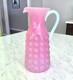 MCM FLORENTINE STELVIA Empoli Opaline CASED Glass PITCHER JUG RARE PINK