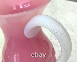 MCM FLORENTINE STELVIA Empoli Opaline CASED Glass PITCHER JUG RARE PINK