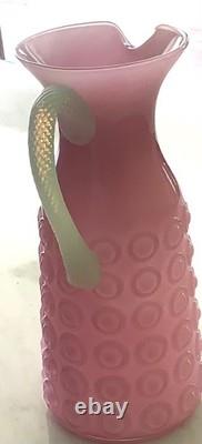 MCM FLORENTINE STELVIA Empoli Opaline CASED Glass PITCHER JUG RARE PINK