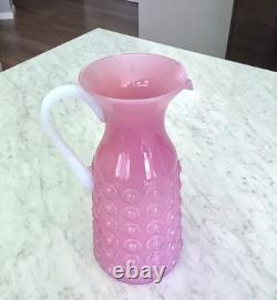 MCM FLORENTINE STELVIA Empoli Opaline CASED Glass PITCHER JUG RARE PINK