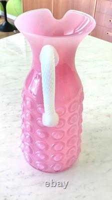 MCM FLORENTINE STELVIA Empoli Opaline CASED Glass PITCHER JUG RARE PINK