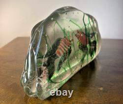 MCM Murano Barbini Cenedese Fish & Seagrass block Aquarium. Free shipping