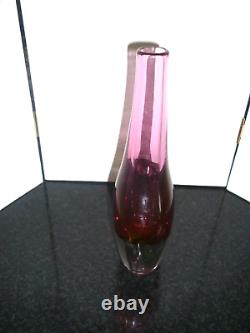 MCM Murano Sommerso submerged Spill Vase 1960s 10
