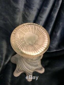 MCM Venini Era Fratelli Toso A Canne Murano Italian Swirl Glass Vase 11.5