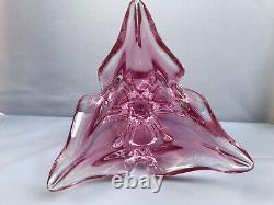 MURANO? ITALY SEGUSO SOMMERSO Pink Art Glass Huge Vase 12