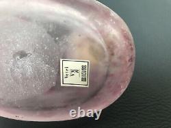 MURANO? VETRI DUC? Art Pink Frosted Glass Silver 925 1913 VI AG Stamped