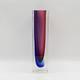 Mandruzzato Murano Art Glass Vase Cobalt Blue & Pink Sommerso Block 10