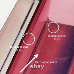 Mandruzzato Murano Art Glass Vase Cobalt Blue & Pink Sommerso Block 10