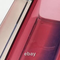 Mandruzzato Murano Art Glass Vase Cobalt Blue & Pink Sommerso Block 10