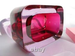 Mario Pinzoni Seguso Vetri darte Murano Art Glass Fuchsia Pink Lilac Bowl 1961