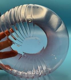 Mark Bickers 2005 Pink Twist Asymmetric Glass Body Ribbed Bowl