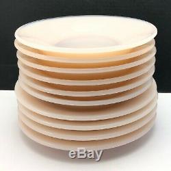 Martha Stewart By Mail Shell Pink Jadeite Fenton Glass Dinnerware 10 Piece Set