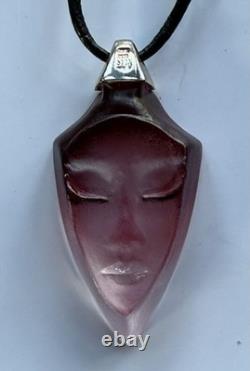 Mats Jonasson Art Glass Necklace Halsband Fortuna Rosa in Pink