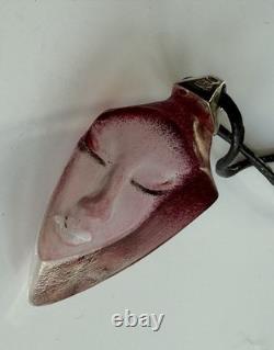 Mats Jonasson Art Glass Necklace Halsband Fortuna Rosa in Pink