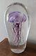 Maui HOT ISLAND GLASS Pink & Purple JELLYFISH Art Glass Paperweight Sculpture