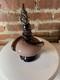 Mauve Pink Art Glass Perfume Bottle Metallic Accents Eric Bladholm 1/20 Large