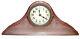 McKee Daisy & Button PInk Tambour Art Glass Mantel Clock