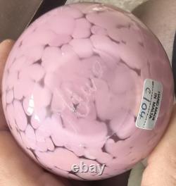 Mdina Glass VINTAGE & RARE SET of 5 Pc Mottled Pink Swirl Art Glass Vases 1970's