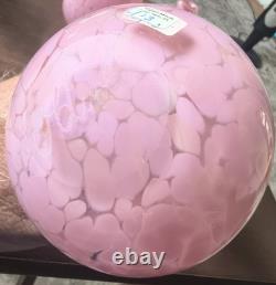 Mdina Glass VINTAGE & RARE SET of 5 Pc Mottled Pink Swirl Art Glass Vases 1970's