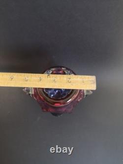 Mid Century Art Glass vase JOSEF HOSPODKA Chribska 8.25 Pink Purple