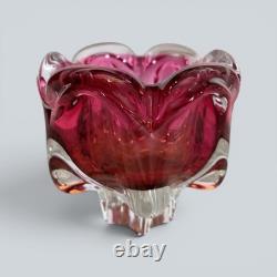 Mid Century Czech Sommerso Art Glass Bowl by Josef Hospodka for Chribská